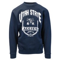 SWEATSHIRT CREW UTAH STATE AGGIES THROWBACK LOGO TYS DYES